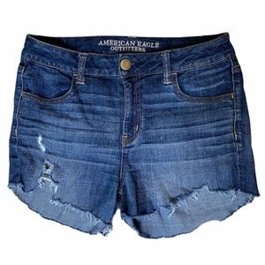 AMERICAN EAGLE Hi Rise Jegging Jean Shorts Size 10